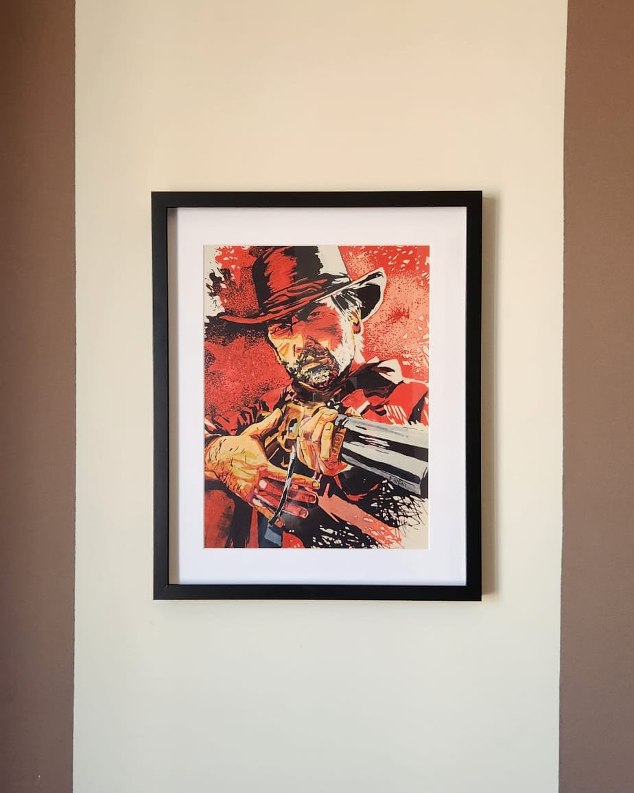 Cadre en Bois : Arthur Morgan