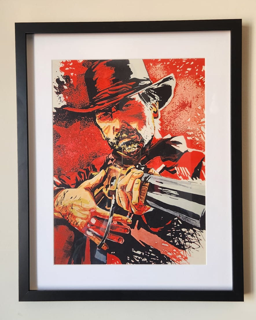 Cadre en Bois : Arthur Morgan