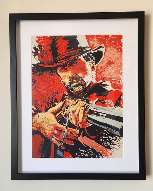 Cadre en Bois : Arthur Morgan